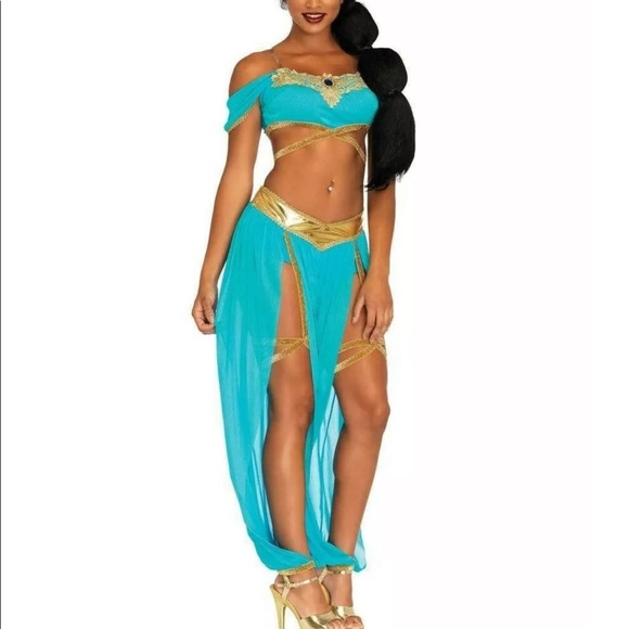 New Leg Avenue OASIS PRINCESS Sexy Jasmine Belly Dancer Costume SMALL Halloween